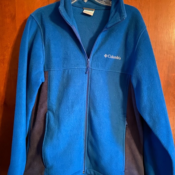 Columbia Full Zip Long Sleeve Fleece Royal Blue Jacket - Picture 1 of 2